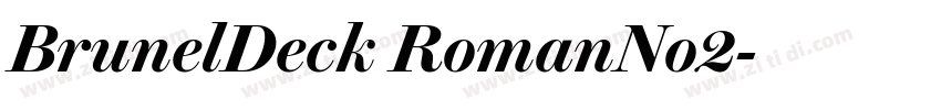 BrunelDeck RomanNo2字体转换